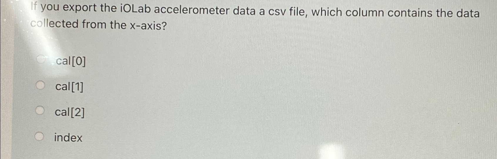  If you export the iOLab accelerometer data a csv file, which