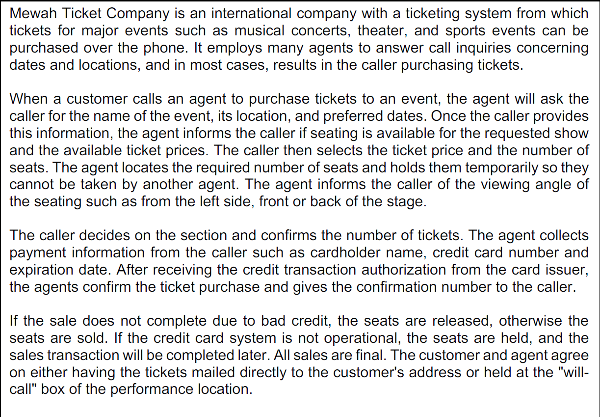 Based on the above case study, create a UML case diagram to