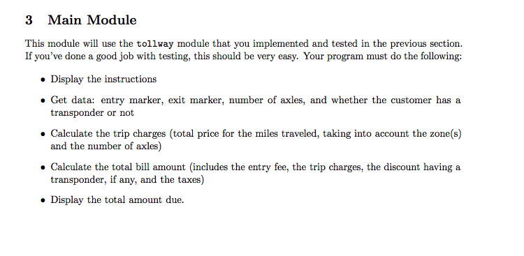 to account: Customers are charged a basic highway entrance fee of $1.25