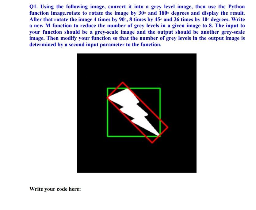 python cv2 only Q1. Using the following image, convert it into a