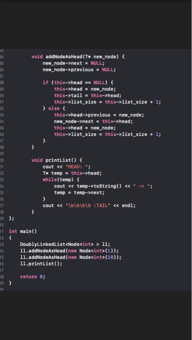 reverse order a. b. Write a Ct+ static method iterativeDisplayReverseOrder(inside DoublyLinkedList class)