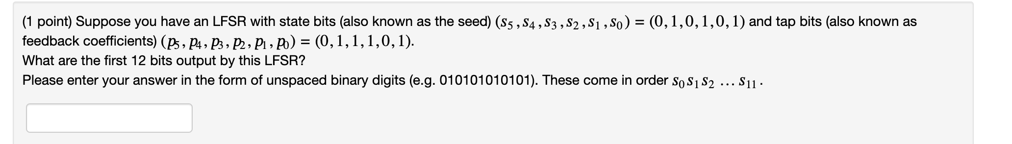 Please give me a correct answer # 03 (1 point) Suppose you