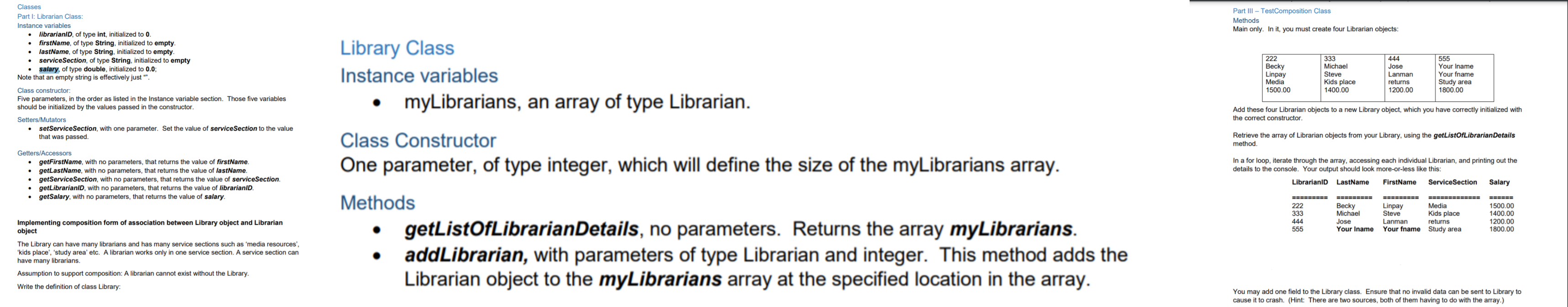 The language is Java, I've done part 1 and 2 I don't