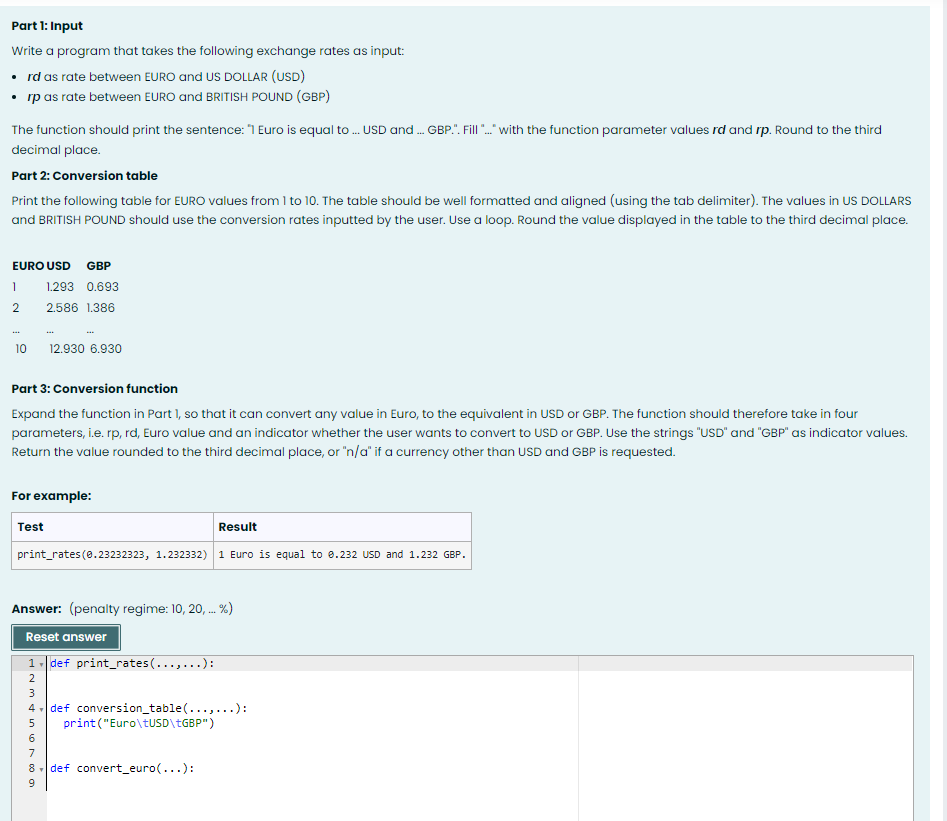 Using Python*** Part 1: Input Write a program that takes the following