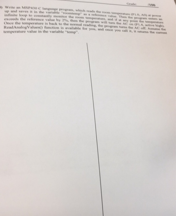  Please help Write an MSP430 C language program, which reads the