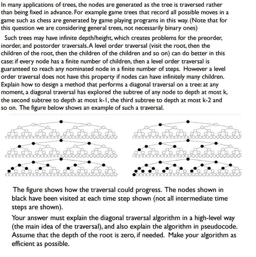 java In many applications of trees, the nodes are generated as the