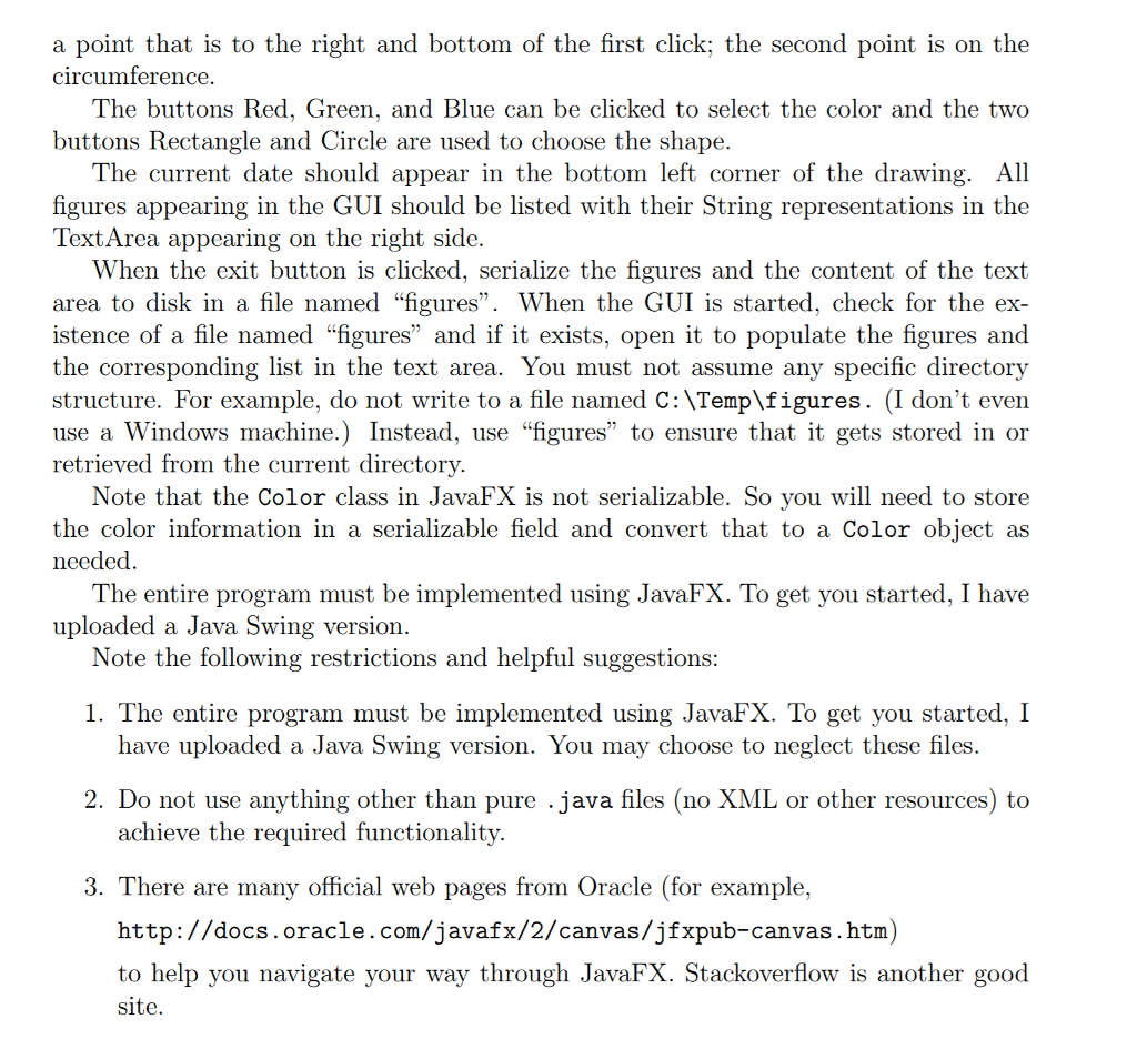 interfaces. 2. To learn the Java coding standards for the class. 3.