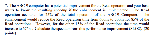 DO NOT WRITE BY HAND 7. The ABC-9 computer has a potential