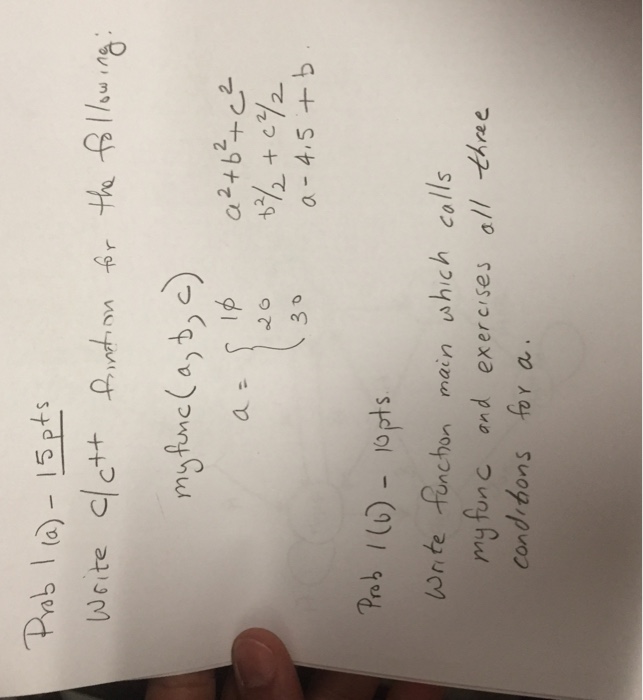 Write c++ function for the following? Write c/c++ function for the