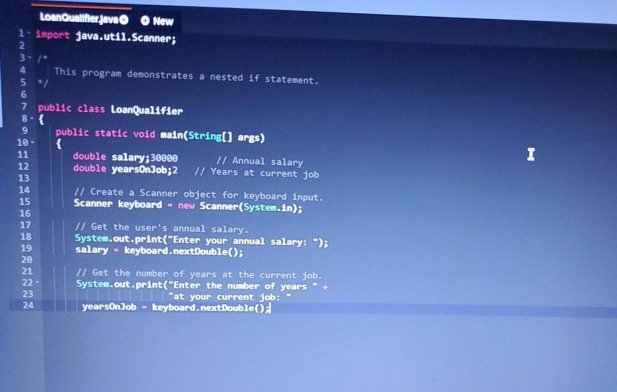 to write code for bank that will make a simple determination of