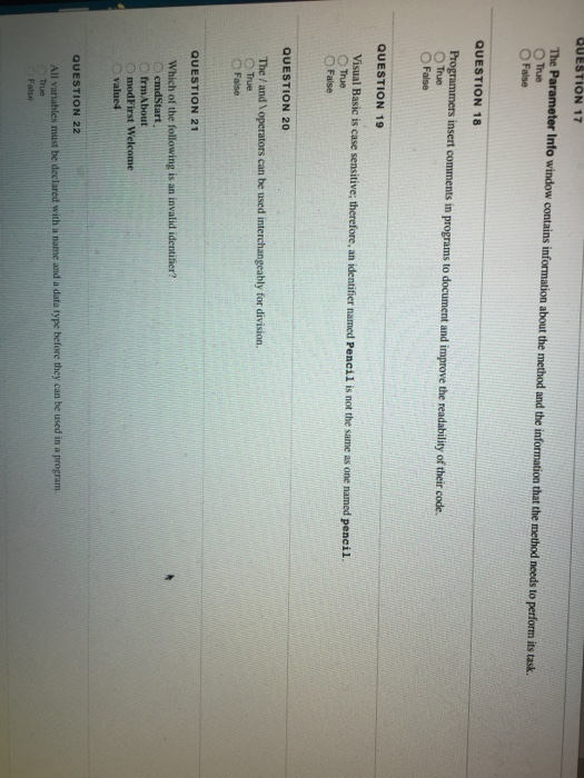  The Parameter Info window contains information about the method and the