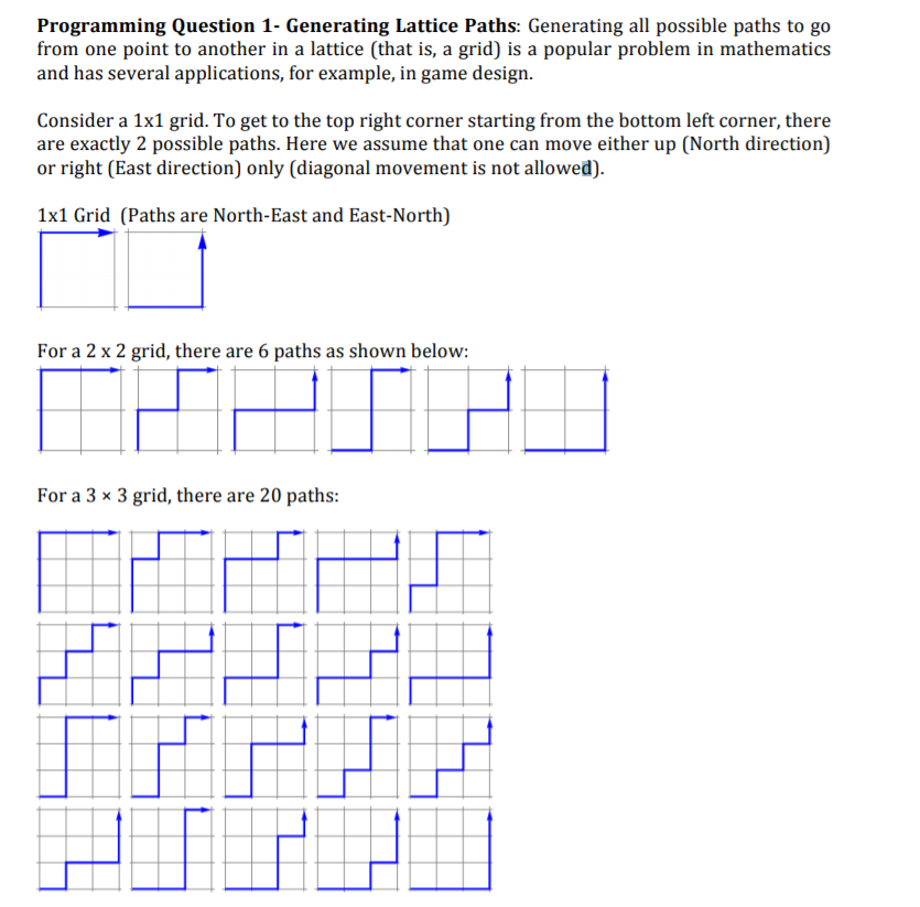 Please use java to finish the program, thx! Programming Question 1-