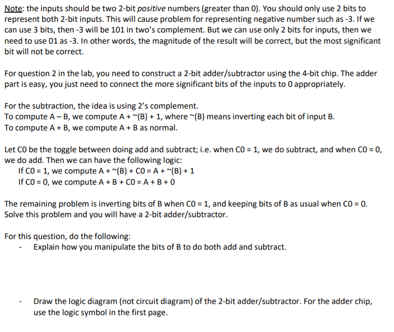 Note: the inputs should be two 2-bit positive numbers (greater than