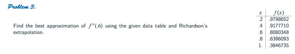 ***NEED ANSWERS IN PYTHON PLEASE. NUMERICAL ANALYSIS*** Find the best approximation of