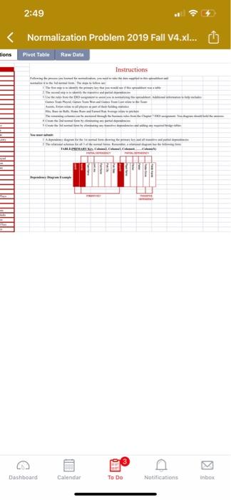  2:49 Normalization Problem 2019 Fall v4.xI... Pivot Table Raw Data mions