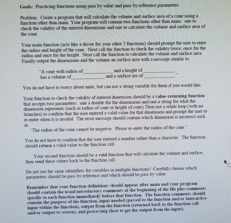 Need the code in C++, following the parameters given above. We