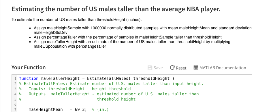 Someone please help me with this matlab function please! Estimating the number