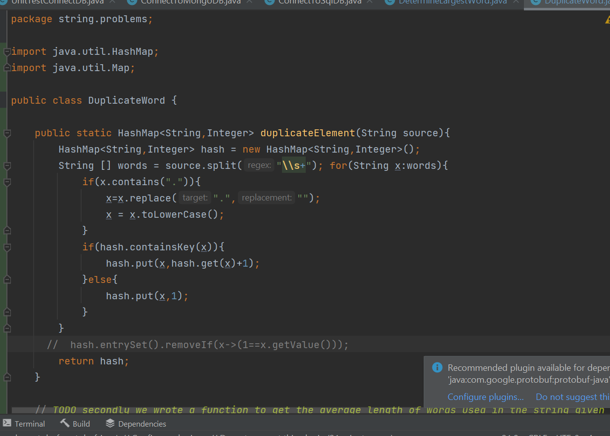 are the classes that has to be tested. package string.problems; public class