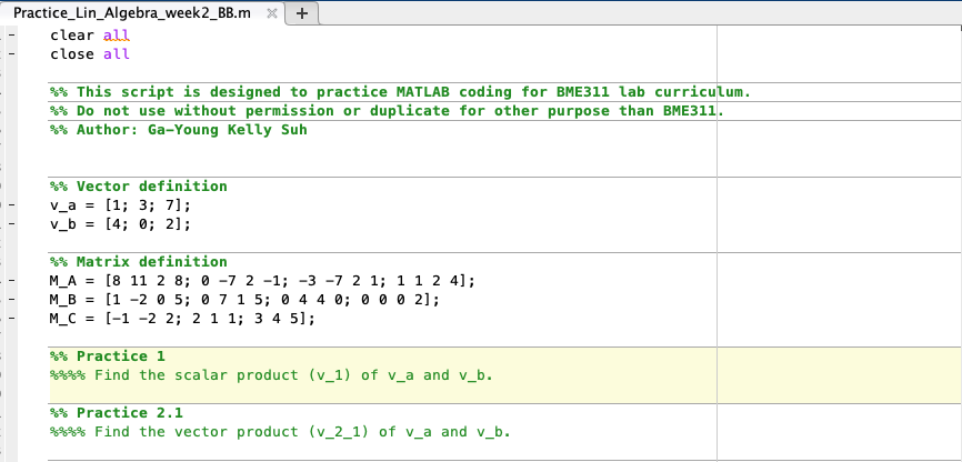  please help matlab + Practice_Lin_Algebra_week2_BB.mx clear all close all %% This
