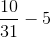 bit approximation = _____________ Base 10 exponent of bit approximation = _____________