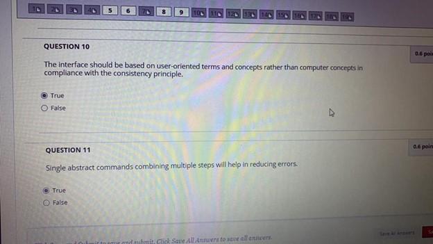 5 QUESTION 10 0.6 pole The interface should be based on