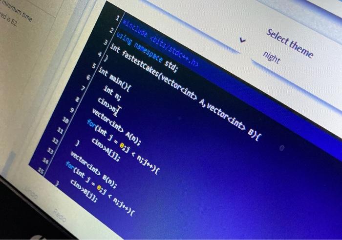 A[i] time to make the batter and B[i] time to bake, no