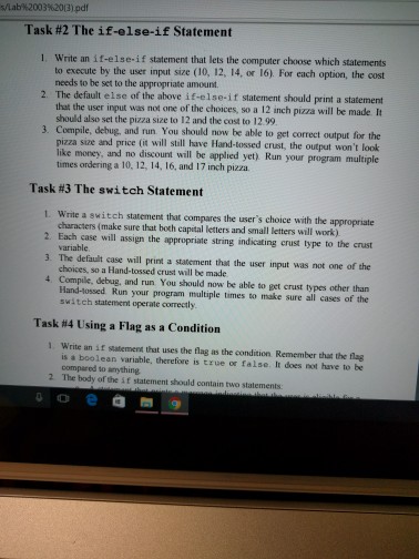 compare string objects Be able to use a flag Be able to