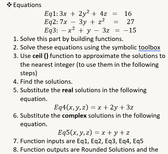  EXPECTED OUTPUT (WRITE THE CODE BY MATLAB AND PASTE THE ANSWER