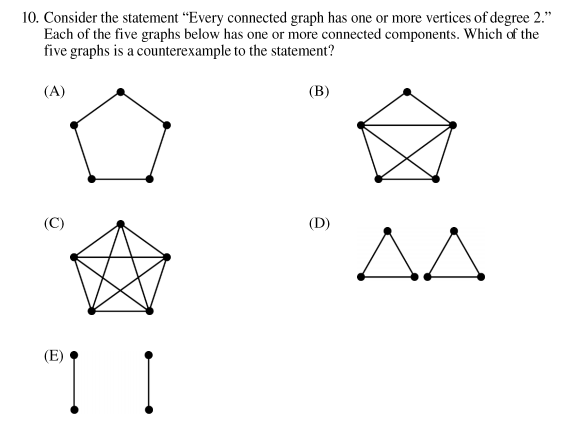 ***PLEASE SHOW ALL WORK, DO NOT JUST CIRCLE AN ANSWER!!!*** nnected graph