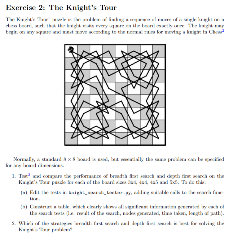Artificial Intelligence Question ## knight_search_tester.py ## Modified by John Stell 2018 from