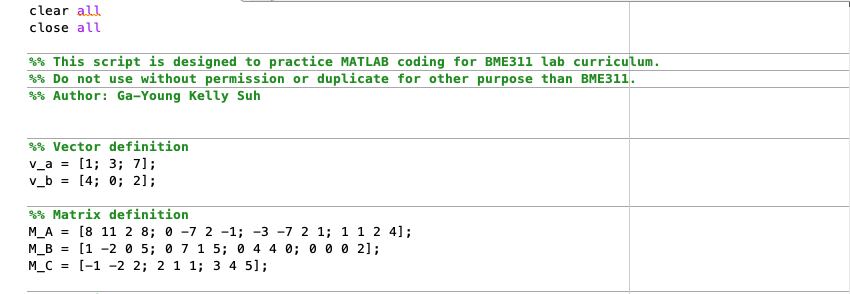  help with Matlab please! clear all close all %% This script