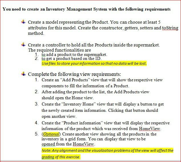  I want it in JAVA language ! You need to create