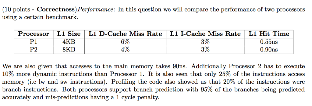  a) How many cycles does it take to access the main