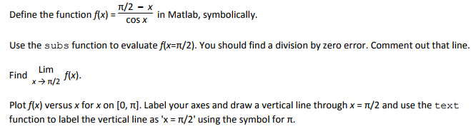 I need help with this MATLAB code. Define the function f(x)- Use
