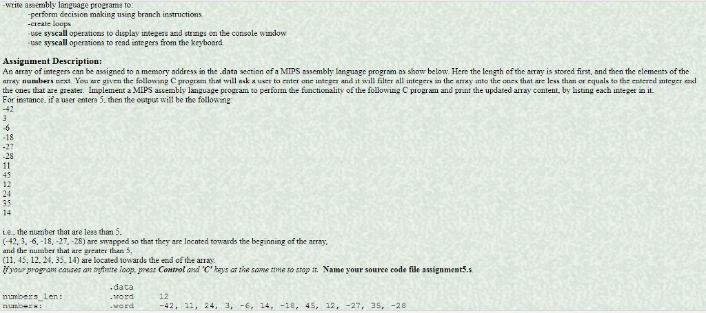  write assembly language programs to -perform decision making using branch instructions.