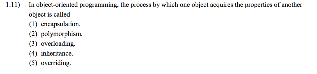 one class inheriting from one super class. (3) more than one class