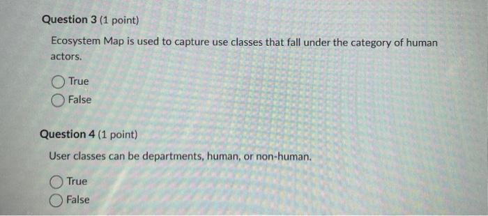  Ecosystem Map is used to capture use classes that fall under