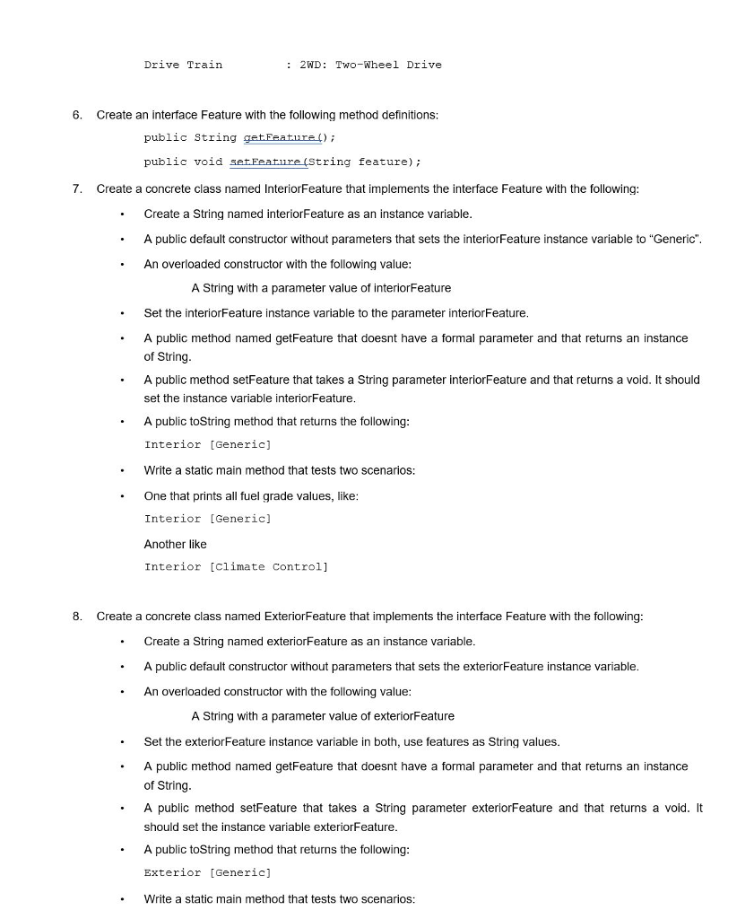 using Java classes Make classes immutable User Interfaces