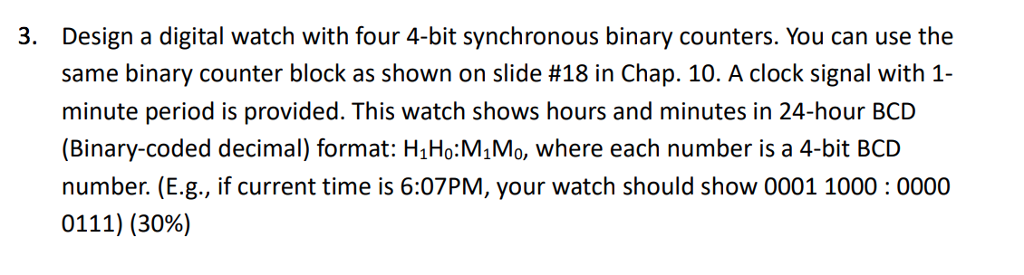 a clear signal Notice that the counter is cleared after a value