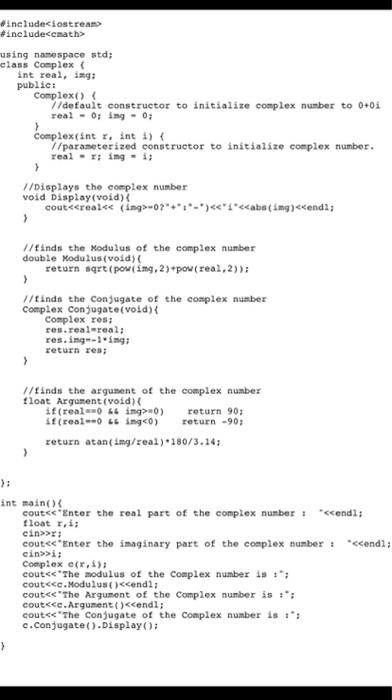 stack that the two data members REAL and IMAG are now both