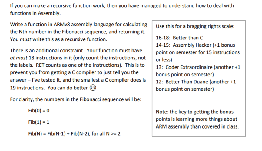  If you can make a recursive function work, then you have
