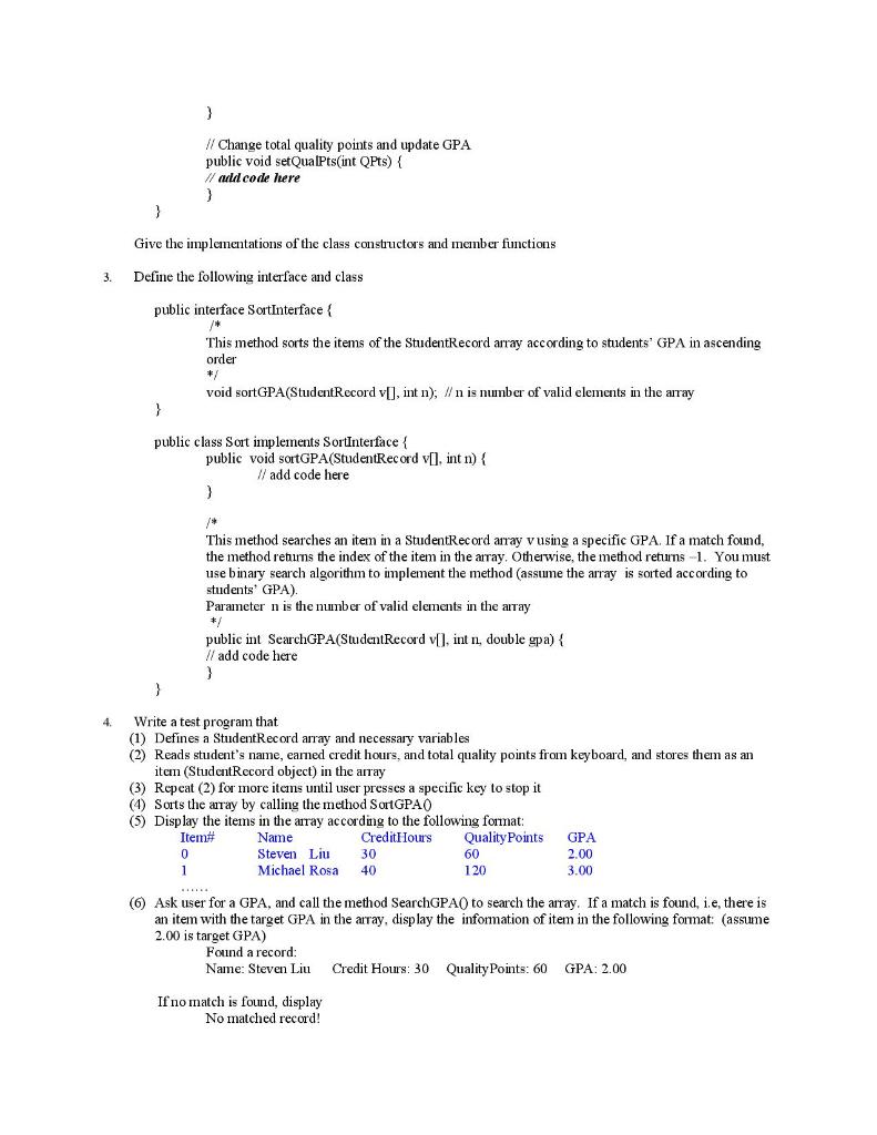 2. Design and create a class that holds a student's first name,