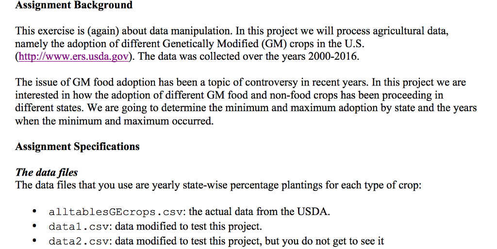 Using Python Sample Outputs Thanks!! Assignment Background This exercise is (again) about
