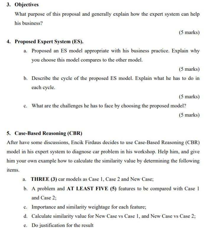 appropriate expert system. Encik Firdaus is a mechanic who has opened an