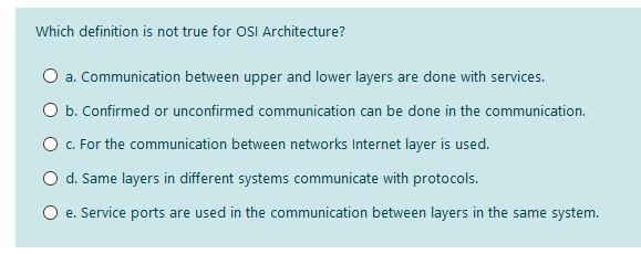 Its data Communications lesson Which is the correct option I need