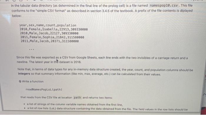 representation of the data. You can assume that the data is formatted