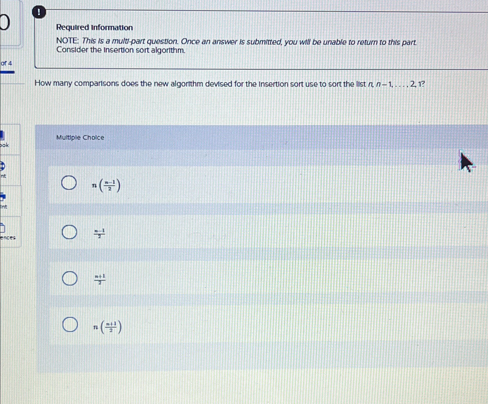  ! Required information NOTE: This is a mult-part question. Once an