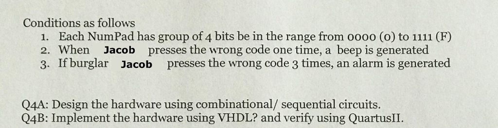 hardware using VHDL. Open Close 7 Beep Alarm CLEAR CLEAR CLEAR CLEAR
