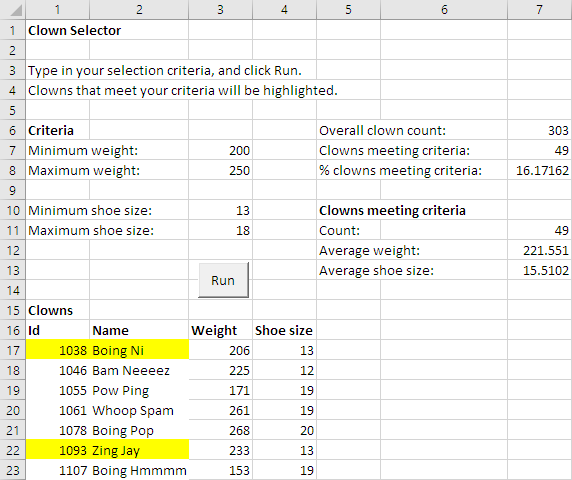 clowns to use as ammunition for your clownapult. Write a program that