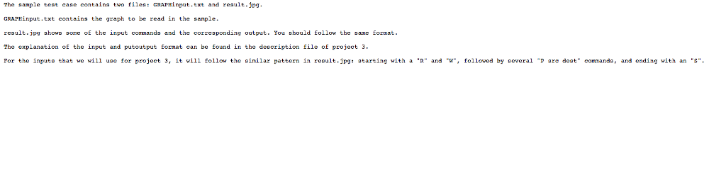lists, and waits for the next command. The file GRAPHinput.txt is a